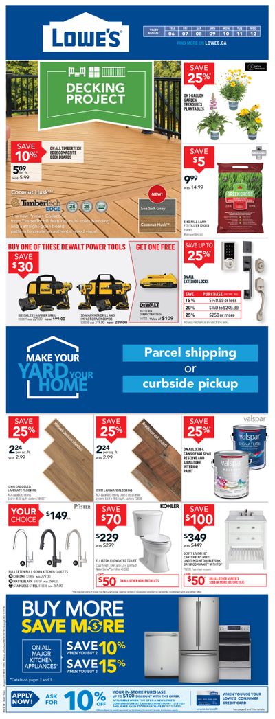 Lowe's Flyer August 6 to 12