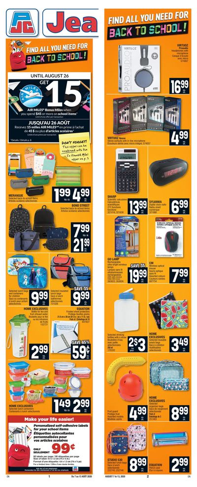 Jean Coutu (ON) Flyer August 7 to 13