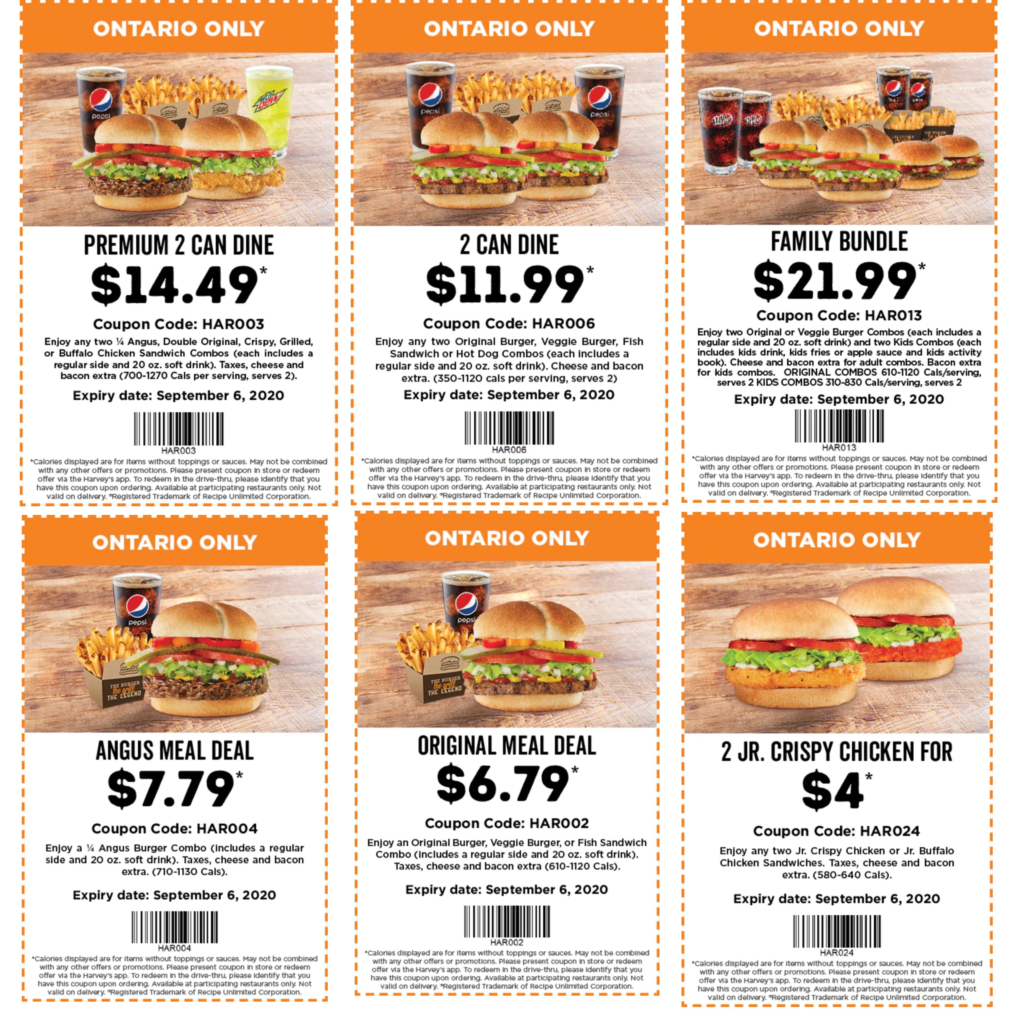 Coupons are here ONTARIO! at Harvey's