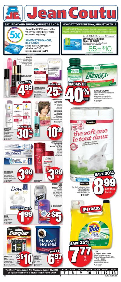 Jean Coutu (NB) Flyer August 7 to 13