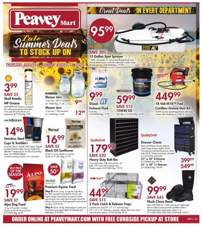 Peavey Mart Flyer August 6 to 16