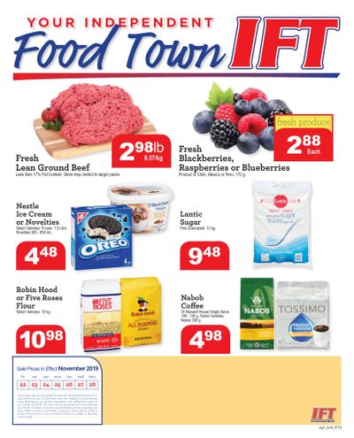 IFT Independent Food Town Flyer November 22 to 28
