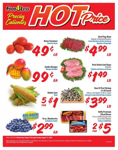 Food 4 Less (CA) Weekly Ad August 5 to August 11