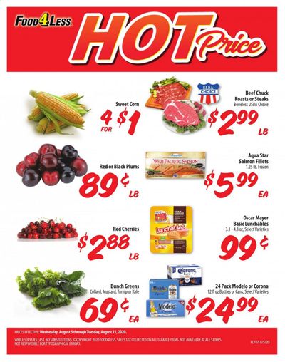 Food 4 Less (IN) Weekly Ad August 5 to August 11