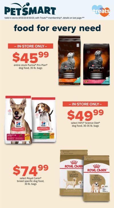 PetSmart Weekly Ad August 3 to August 30