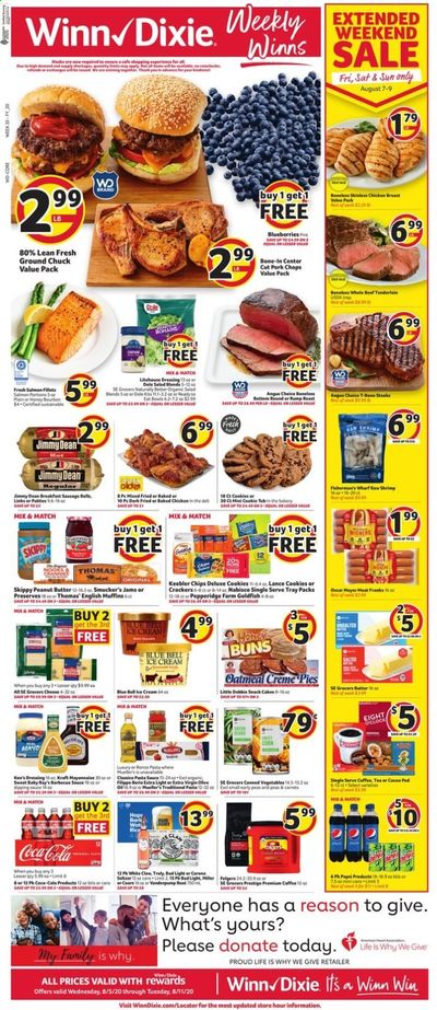 Winn Dixie (FL) Weekly Ad August 5 to August 11