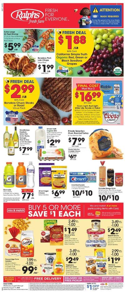 Ralphs fresh fare Weekly Ad August 5 to August 11