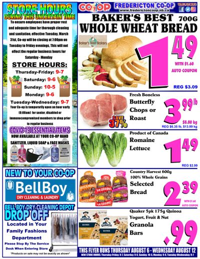 Fredericton Co-op Flyer August 6 to 12