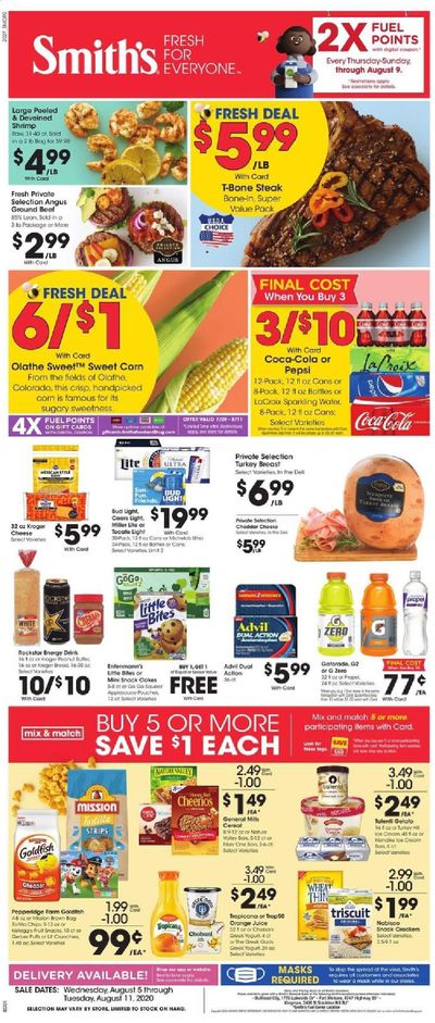 Smith's Weekly Ad August 5 to August 11