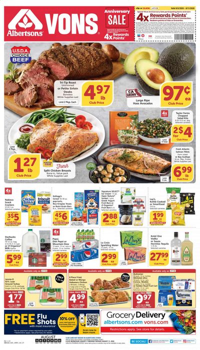 Vons Weekly Ad August 5 to August 11