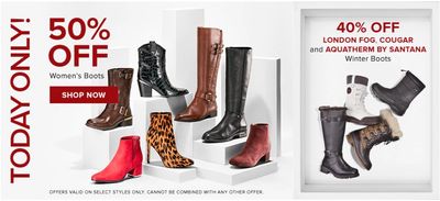 Hudson’s Bay Canada Pre Black Friday One Day Sale: Today, Save 50% off Women’s Boots