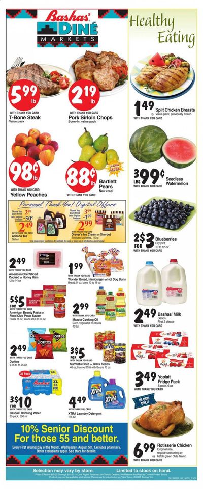 Bashas (AZ, NM) Weekly Ad August 5 to August 11