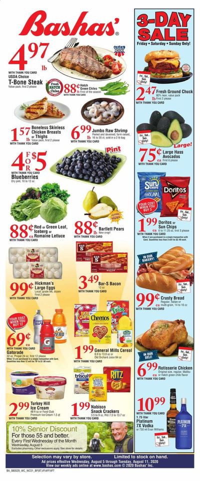 Bashas (AZ) Weekly Ad August 5 to August 11
