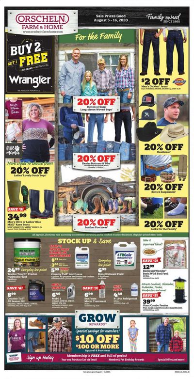Orscheln Farm and Home Weekly Ad August 5 to August 16