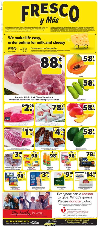 Fresco y Más Weekly Ad August 5 to August 11
