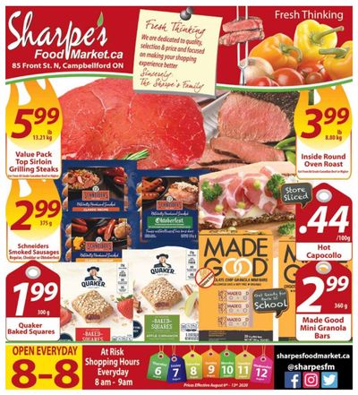 Sharpe's Food Market Flyer August 6 to 12