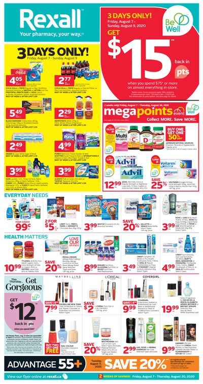 Rexall (BC, SK & MB) Flyer August 7 to 20