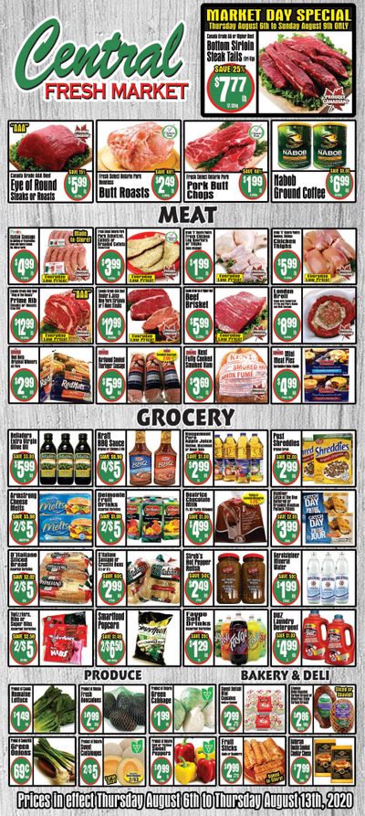 Central Fresh Market Flyer August 6 to 13