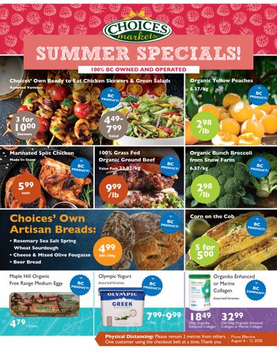 Choices Market Flyer August 6 to 12