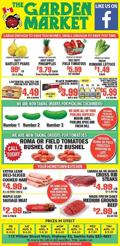 The Garden Market Flyer August 7 to 13