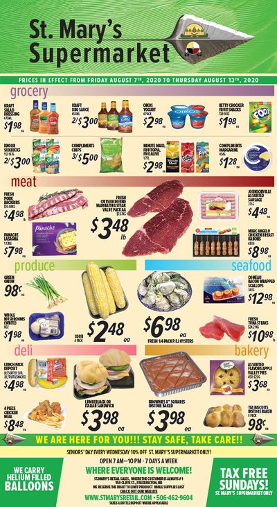 St. Mary's Supermarket Flyer August 7 to 13