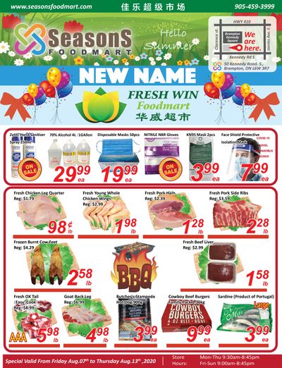 Seasons Food Mart (Brampton) Flyer August 7 to 13