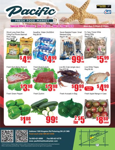 Pacific Fresh Food Market (Pickering) Flyer August 7 to 13