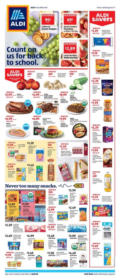 ALDI (KS, NC, VA) Weekly Ad August 5 to August 11