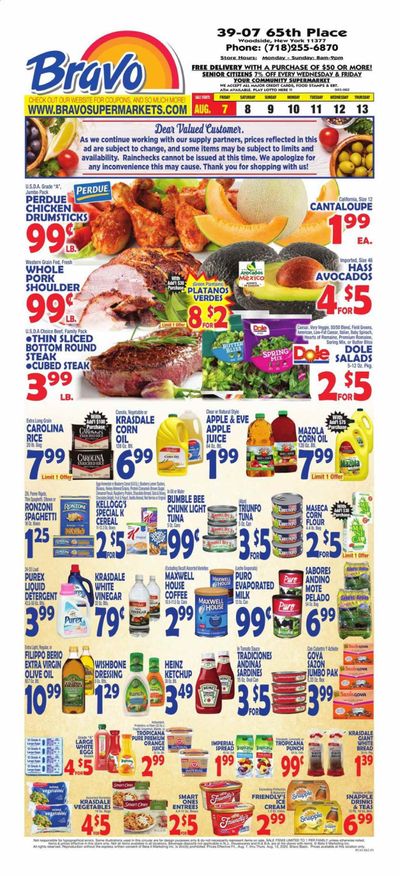 Bravo Supermarkets Weekly Ad August 7 to August 13