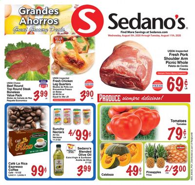 Sedano's Weekly Ad August 5 to August 11