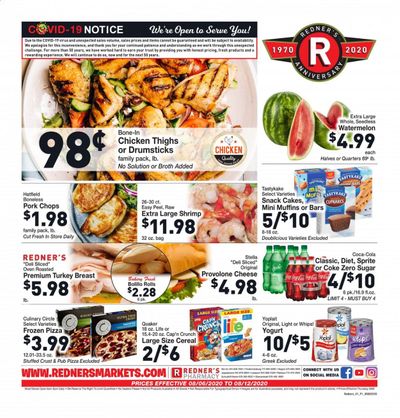 Redner's Markets Weekly Ad August 6 to August 12
