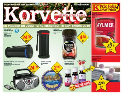 Korvette Flyer September 12 to 18