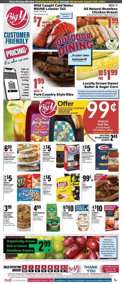 Big Y (MA) Weekly Ad August 6 to August 12