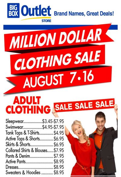 Big Box Outlet Store Flyer August 7 to 16