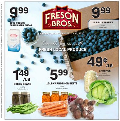 Freson Bros. Flyer August 7 to 13