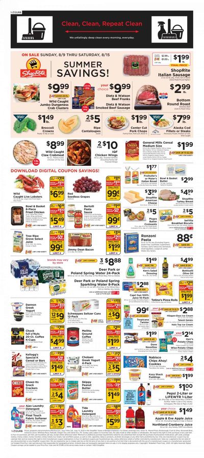 ShopRite Weekly Ad August 9 to August 15
