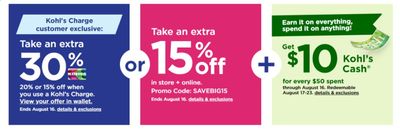 Kohl's Weekly Ad August 7 to August 16