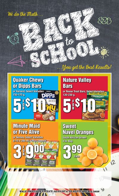 AG Foods Back to School Flyer August 9 to September 5