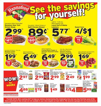 Hannaford (MA) Weekly Ad August 9 to August 15
