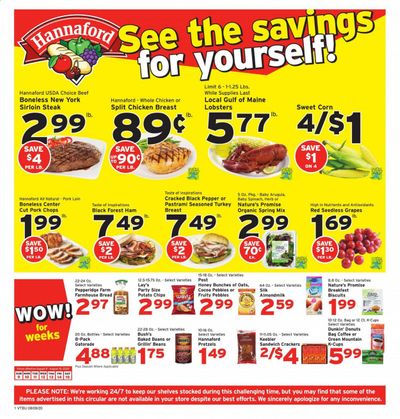 Hannaford (VT) Weekly Ad August 9 to August 15