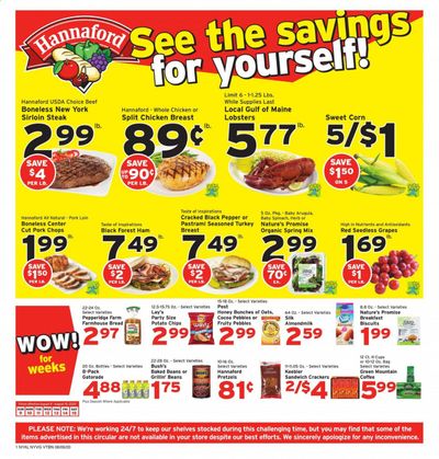 Hannaford (NY) Weekly Ad August 9 to August 15