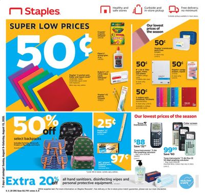 Staples Weekly Ad August 9 to August 15