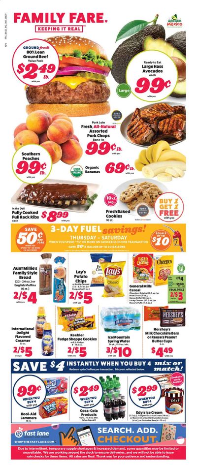 Family Fare Weekly Ad August 9 to August 15