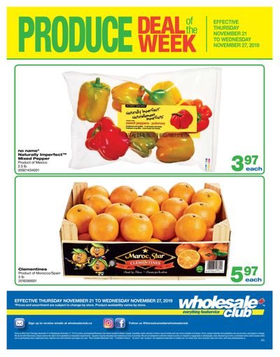 Wholesale Club (Atlantic) Produce Deal of the Week Flyer November 21 to 27