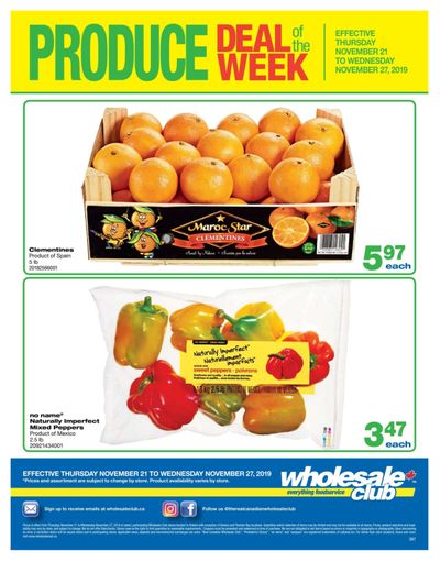 Wholesale Club (ON) Produce Deal of the Week Flyer November 21 to 27
