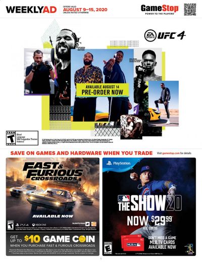 GameStop Weekly Ad August 9 to August 15