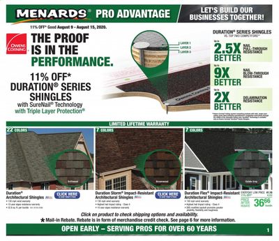 Menards Weekly Ad August 9 to August 15