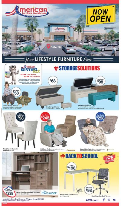 American Furniture Warehouse (TX) Weekly Ad August 9 to August 15
