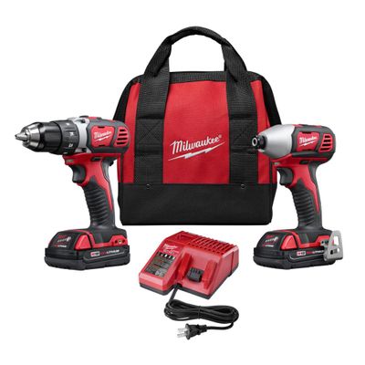 Milwaukee Tool M18 18V Lithium-Ion Cordless Hammer Drill/Impact Driver Combo Kit On Sale for $199.99 at Home Depot Canada