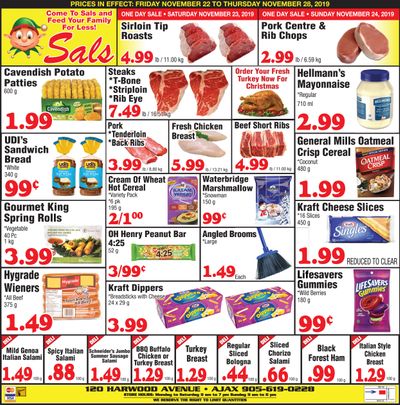 Sal's Grocery Flyer November 22 to 28